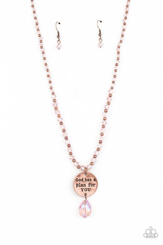 Priceless Plan - Copper Necklace - Paparazzi Accessories
