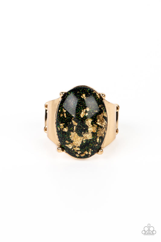 Gold Leaf Glam - Gold w/Black Ring