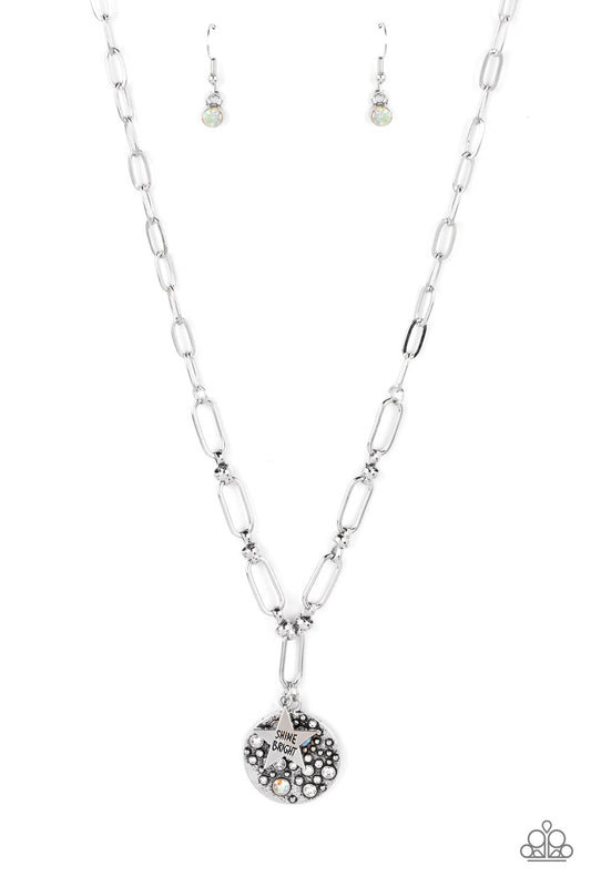 Stardust Saucer - Silver Necklace "Shine Bright"