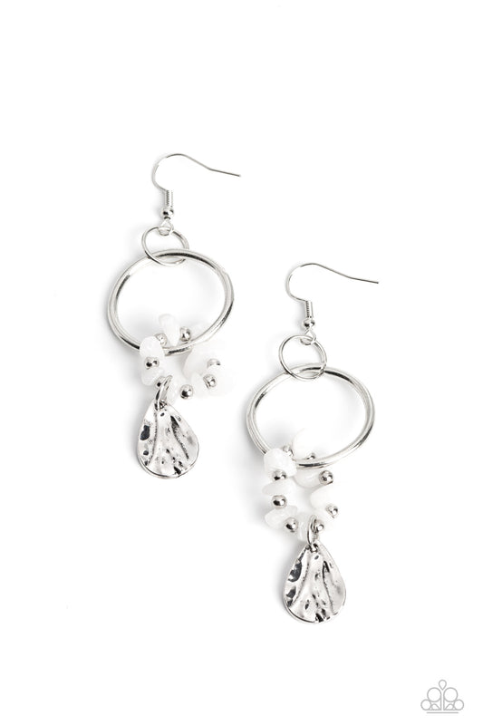 Fossil Flair - White Earrings