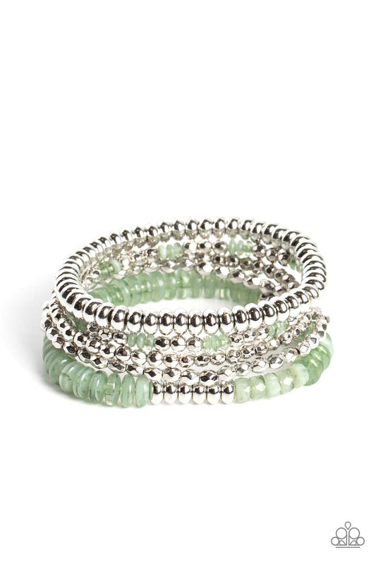 Pristine Pixie Dust - Silver with Green Bracelet