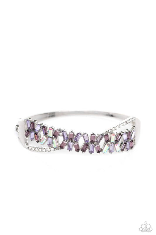 Timeless Trifecta Bracelet - Silver w/Purples