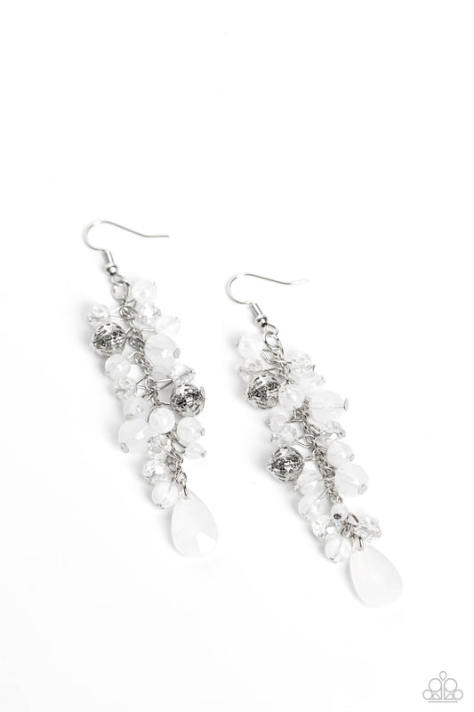 Cheeky Cascade Earrings - White