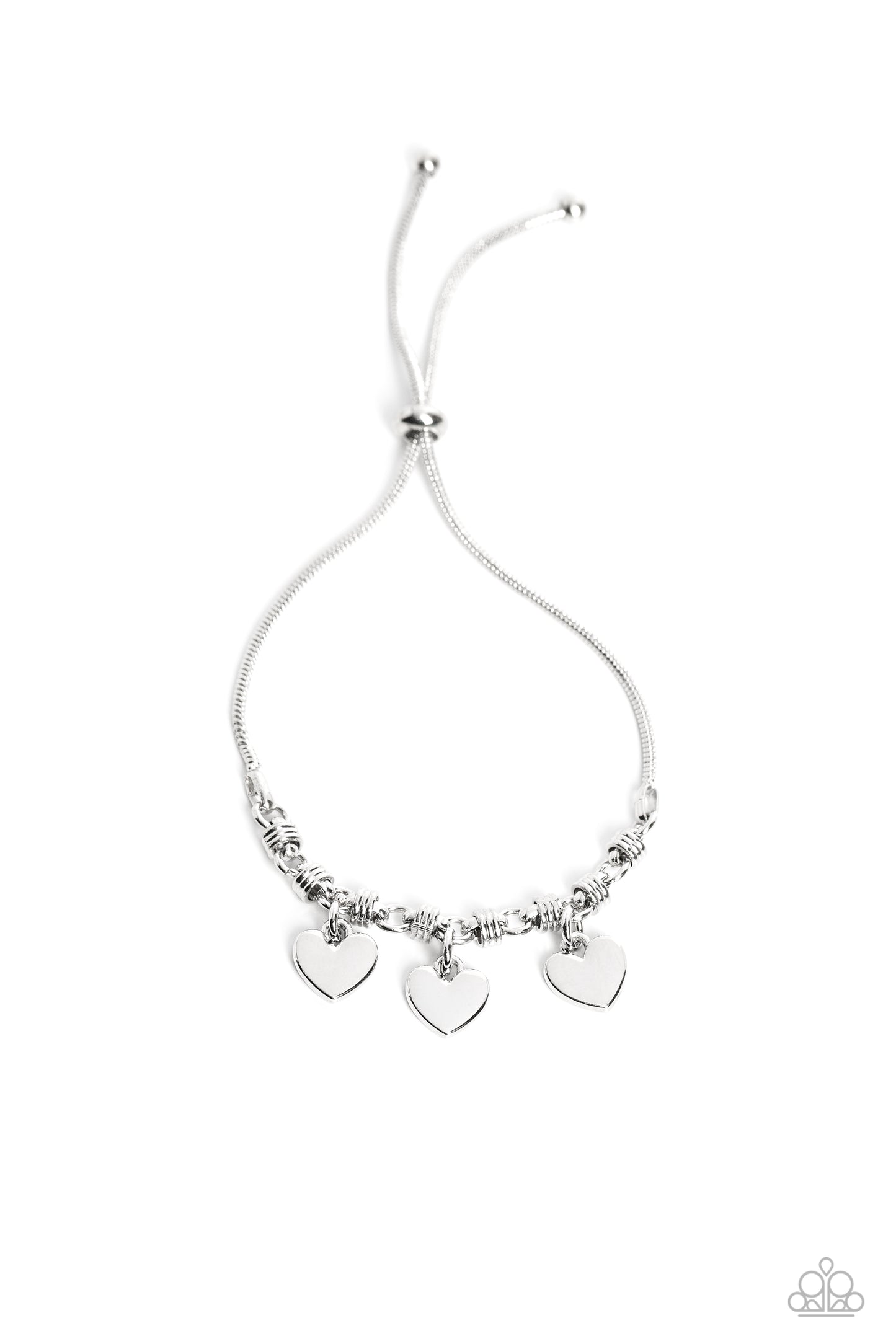 Romance Tale - Silver Bracelet -Hearts