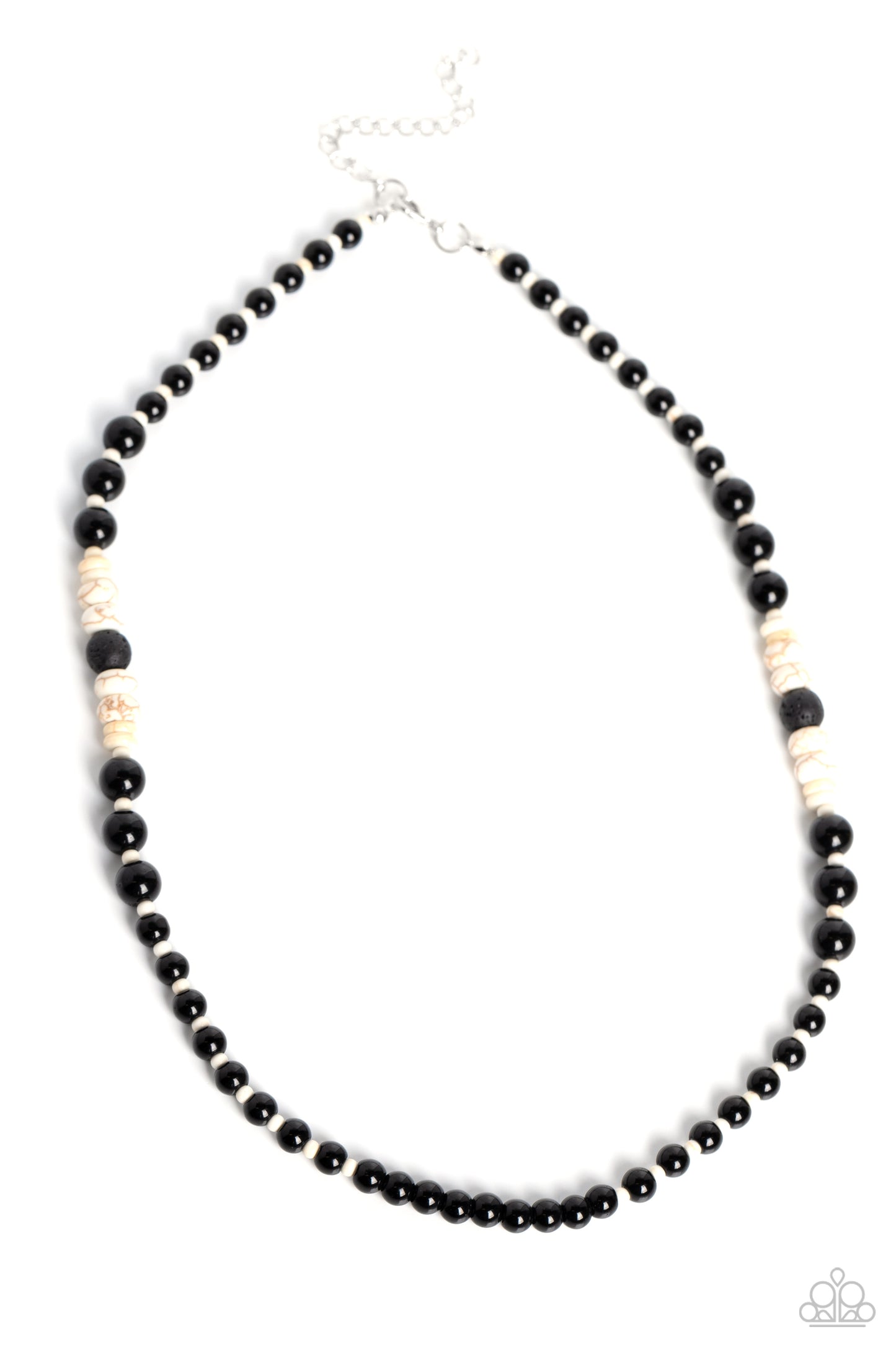 Legendary Lava - Black w/White Urban Necklace