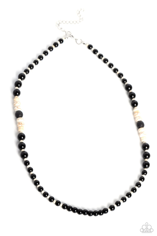 Legendary Lava - Black w/White Urban Necklace