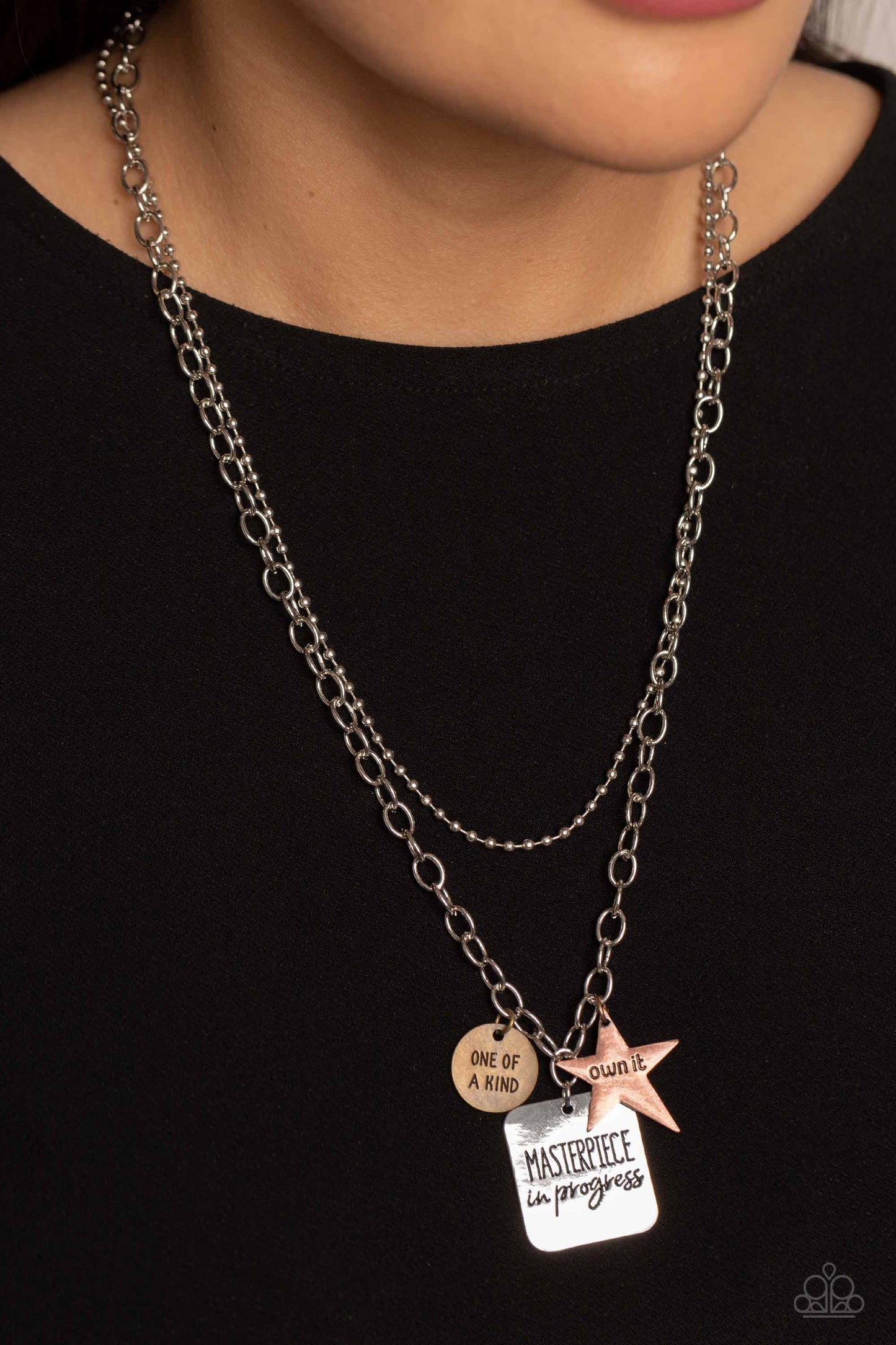 Masterpiece in Progress - Silver w/Copper & Brass Necklace