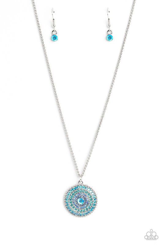 Mandala Masterpiece - Silver w/Blue Necklace
