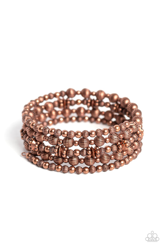 Striped Stack - Copper  Bracelet