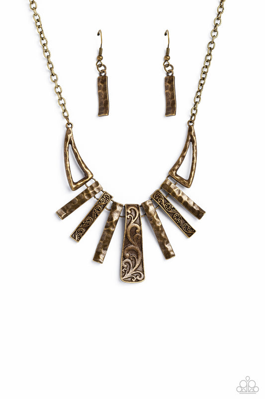 Paisley Pastime  Necklace- Brass