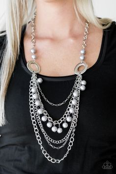 Belles and Whistles  Silver  Necklace - Paparazzi Accessories