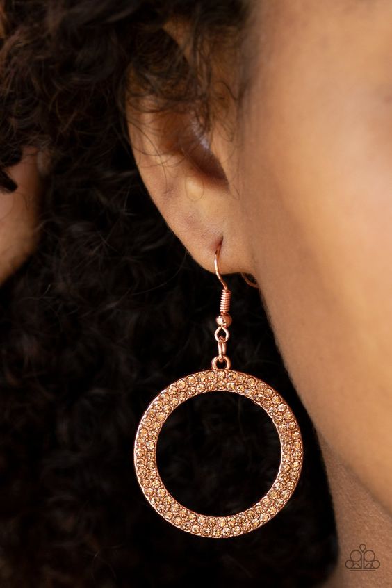 Bubbly Babe copper earrings