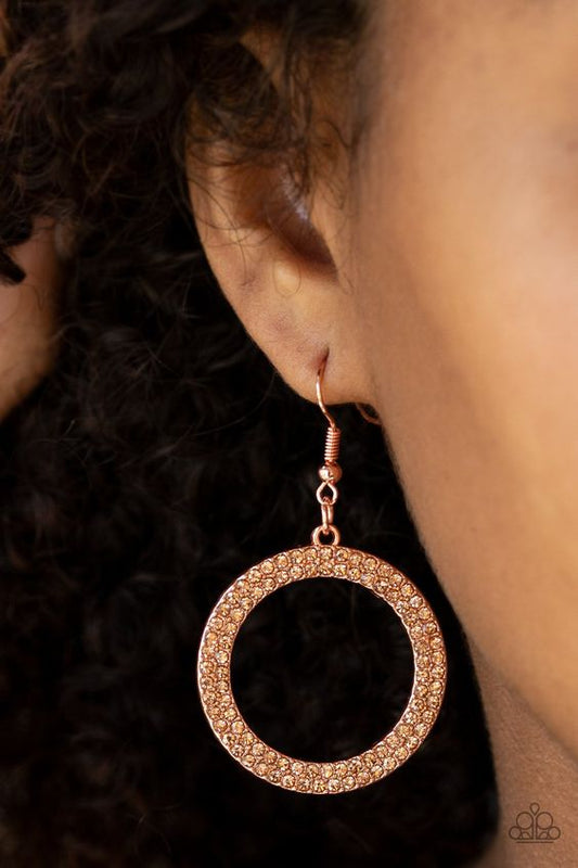 Bubbly Babe copper earrings