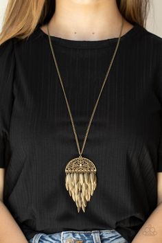 Canopy Cruise Brass Necklace - Paparazzi Accessories