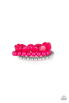 Color Venture Silver w/Pink Bracelet