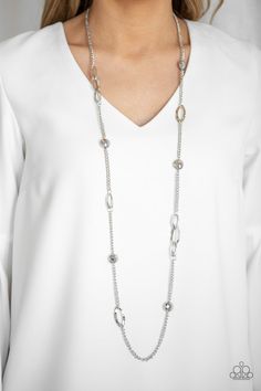 Duchess Dazzle - Silver Necklace - Paparazzi Accessories