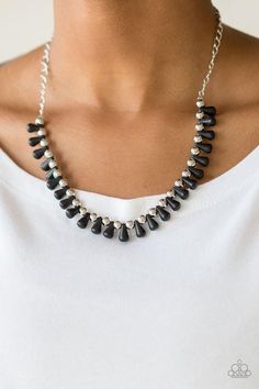 Extinct Spices Silver with Black Necklace