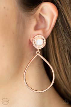 Fairytale Finish Copper  Clip-On Earrings