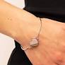 Hidden Intentions Silver Bracelet  Pink Heart - Paparazzi Accessories