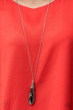 Jaw-Droppingly Jealous Silver Hematite Necklace FF
