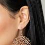 Mandala Effect Orange Earrings - Paparazzi Accessories