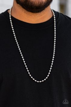 Mardi Gras Madness Silver Men's Necklace