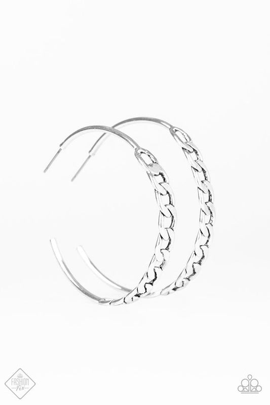 Metro Skylines Silver Hoop earrings
