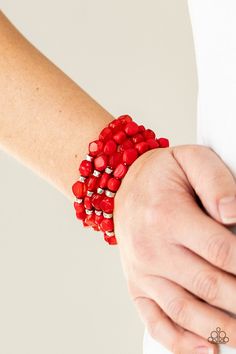 Nice GLOWING! Red Bracelet - Paparazzi