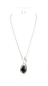 Optical Opulence Silver with Black Necklace
