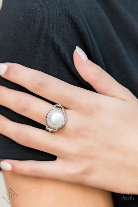 Pearl Powerhouse Silver w/White Pearl Ring
