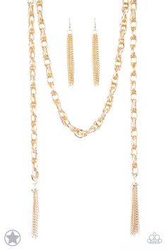Scarfed for Attention Gold Necklace - Paparazzi