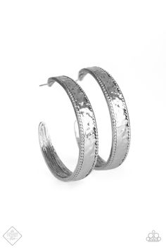 Soul Train Silver Hoop Earrings