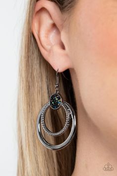Spun Out Opulence Silver Earrings - Paparazzi