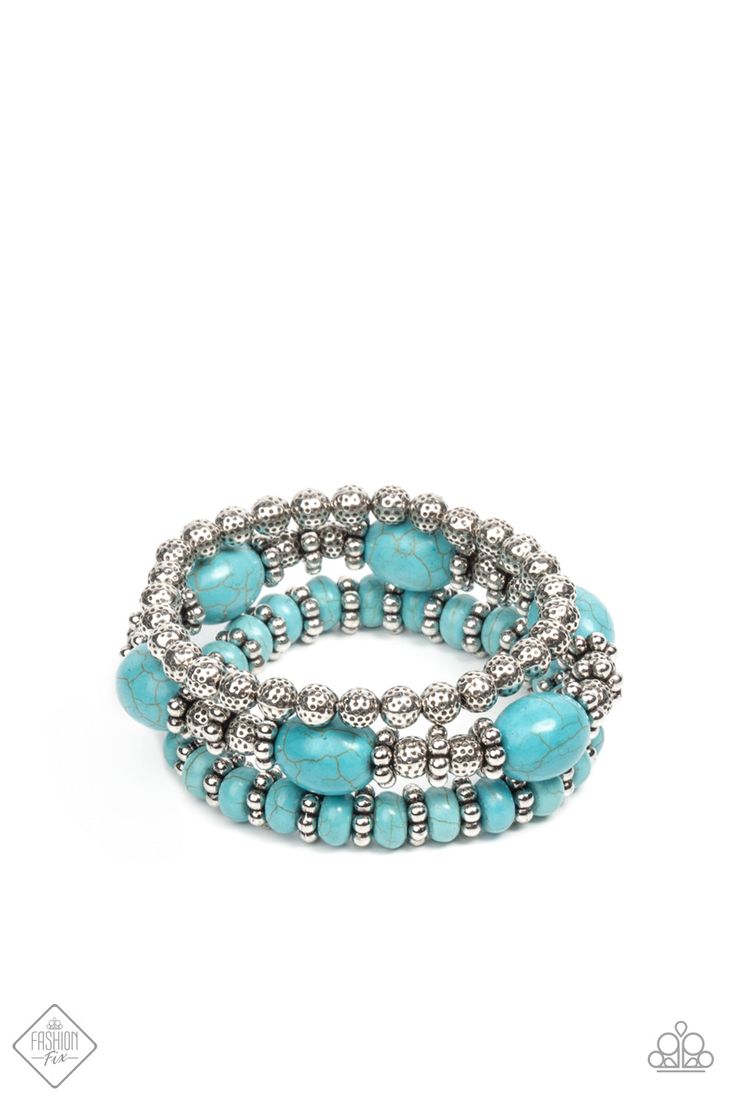 Take By Sandstorm Silver w/Turquoise Bracelet