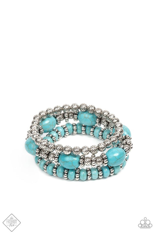 Take By Sandstorm Silver w/Turquoise Bracelet