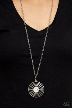Total Tranquility Silver with White Necklace - Paparazzi Accessories
