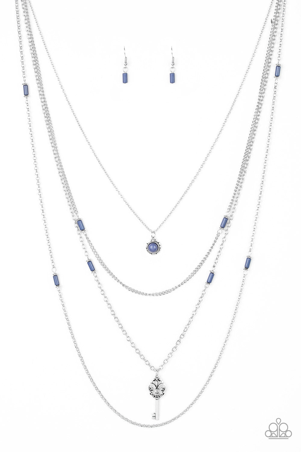 Key Keynote - Silver w/Blue Necklace