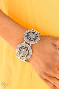Marigolds Mediallions Silver Bracelet FF